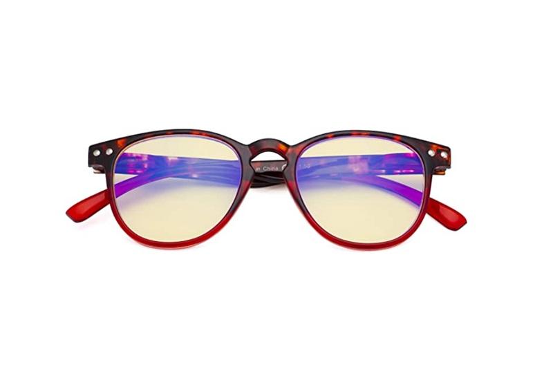 CessBlu Red Demi Round Blue Light 2.25 Reading Glasses Readers 86891