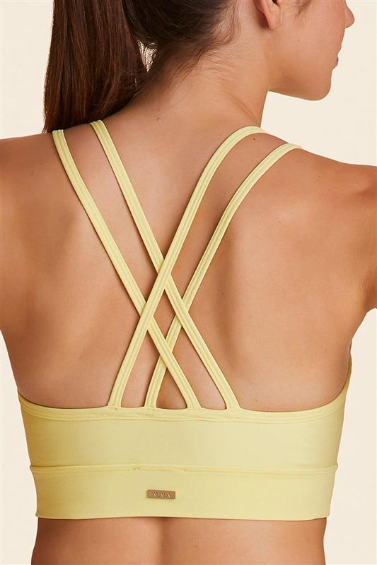 NWT Alala M Peak High Impact Sports Bra S21-BR50 Yellow 91933