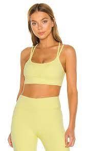 NWT Alala M Peak High Impact Sports Bra S21-BR50 Yellow 91933