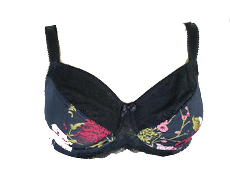 NEW Amoureuse 44C Black Floral & Lace 92234 Bra #91822