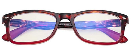 CessBlu Red Tortoise Blue Light Blocking Glasses UV Glare 1.0 Readers 84315