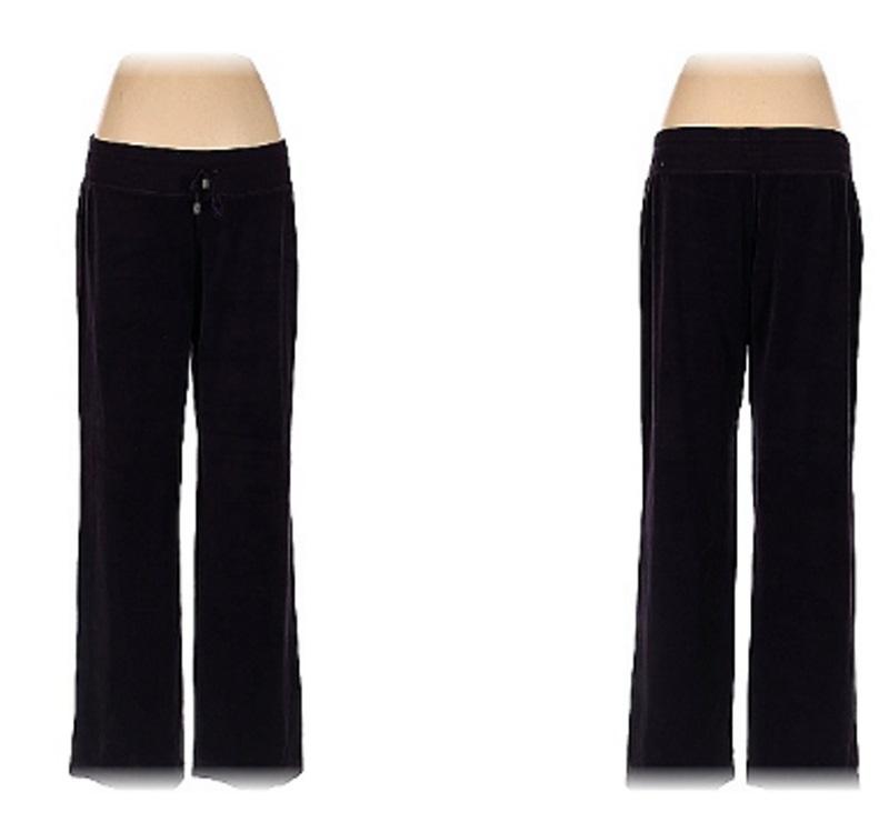 NWT Calvin Klein sz 6 Pull On Draw string Black Velvet Suit Pants 92167