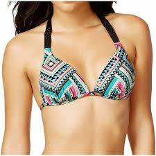 NWT Hula Honey S Tribal Print Push-Up Swim Top 89391