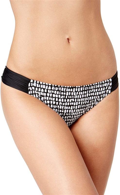 NWT Hula Honey XS Bump in The Road Hipster Cheeky Swim Bottoms Black #89435