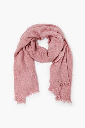 Echo Pink Boucle Scarf with Fringe 92143