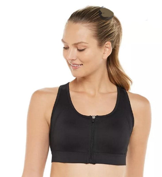 NEW FILA SPORT XS Zip Front Medium-Impact Sports Bra 90643
