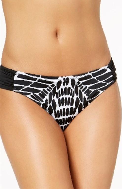 NWT Bar iii L Kaleidoscope Animal Print B/W Hipster Bikini Swim Bottom #86283
