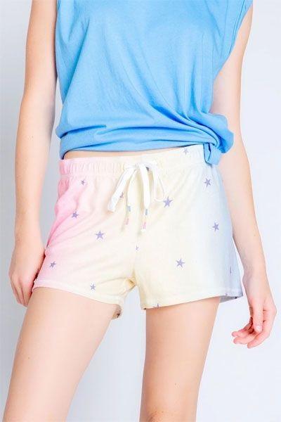 New PJ Salvage Melted Crayons Tie Dye Print Jersey Knit Lounge Top