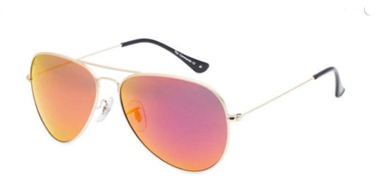 Prive Revaux Commando Aviator Polarized Sunglasses Gold Pink Lens #78120