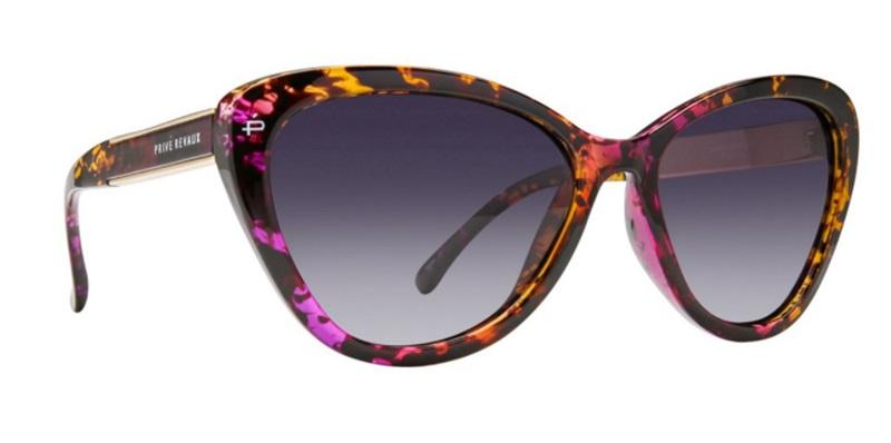 Prive Revaux The Hepburn 2.0 Cat Eye Polarized Sunglasses Purple Tortoise #78102