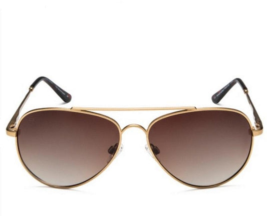 Prive Revaux Showstopper Aviator Polarized Sunglasses Gold Brown #77963