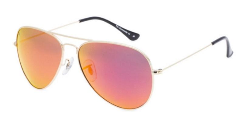 Prive Revaux Showstopper Aviator Polarized Sunglasses Gold Brown #77965