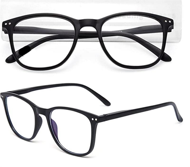 NWT EyeKepper Black Round Square Reading Nerd Glasses 1.5 Readers F17 88193