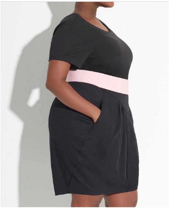 NWT See Rose Go 3X The Cheeky Skirt Black & Pink 92312