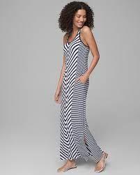 NWT Soma XXL Stripe Racer Back Maxi Bra Dress 92085