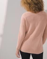 NWT Soma XXL V Neck Shine Sweater Peach 92338