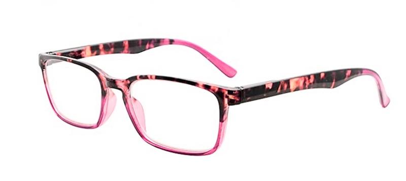 NWT EyeKepper Rectangle 1.0 Pink Tortoiseshell Reading Glasses Readers 88201