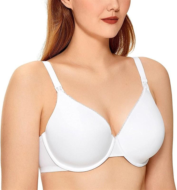 NWOT Oh Baby by Motherhood Underwire Nursing Bra 38DD WHITE #90100