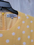 NWOT J Peterman 18 Yellow Polka Dot Dress