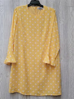 NWOT J Peterman 18 Yellow Polka Dot Dress