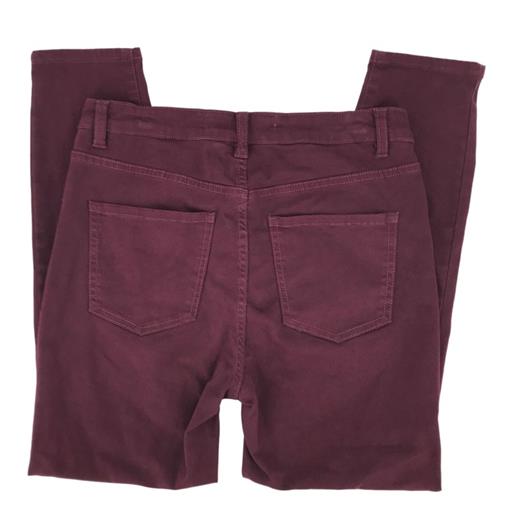 NWOTD Soft Surroundings Maroon Cropped Skinny Jeans Pants Size 6 100362