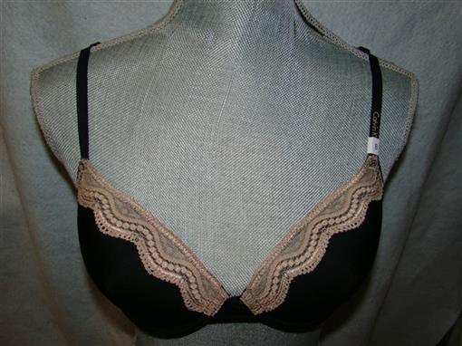 New Calvin Klein 34B QP1041 Black Padded T-Shirt Bra #100505