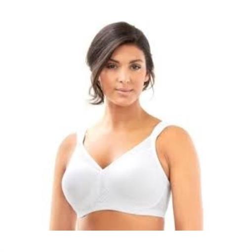 NWOT Glamorise 38C Soft Shoulders Full-Figure T-Shirt Bra 1080 White #105203