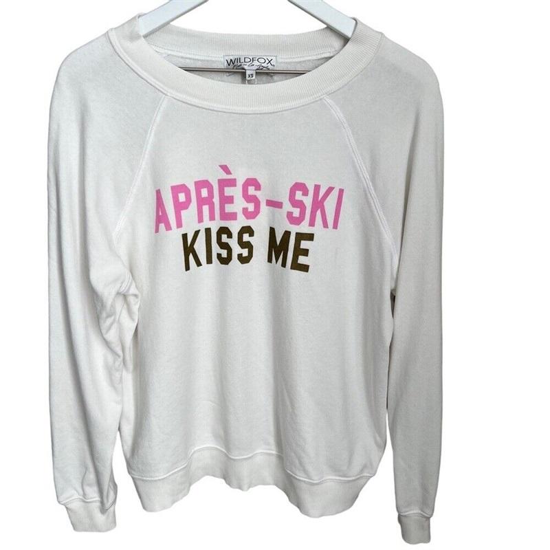 NWT Wildfox XS Apres Ski Kiss Me Baggy Beach Jumper Sweatshirt #105253