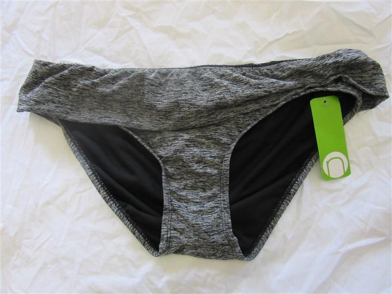 NWT Next Solid Gray L Fold Over Banded Full Bikini Swim Bottom #106293