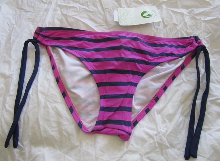 NWT Next Synchrony M Striped Side-Tie Cheeky Bikini Swim Bottom #106301