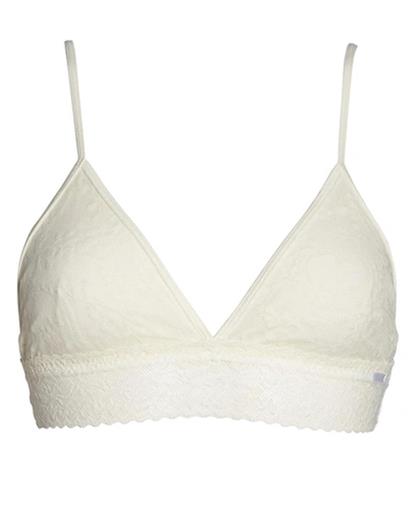 NWTD Calvin Klein XS Bare Lace Triangle Bralette QF4239 Ivory 106451