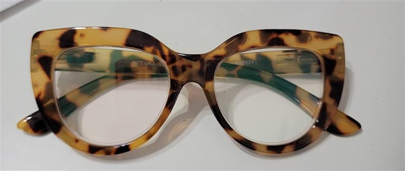 Optique Sheer Tortoise Nerd 1.25 Cat Eye Thick Reading Nerd Glasses 106655