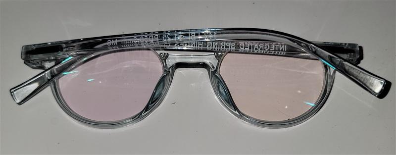 Optique Sheer Modern Ben Franklin Half Frame Reading Glass Round Clear 106662