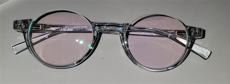 Optique Sheer Modern Ben Franklin Half Frame Reading Glass Round Clear 106662