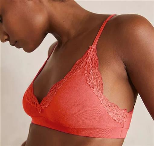 NWT Only Hearts M DELICIOUS WITH LACE HIGH POINT BRALETTE Papaya 110088