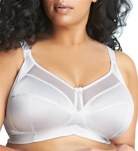 NWT Goddess Keira Bra Banded 6093 Lace Soft Cup 40D White 110129