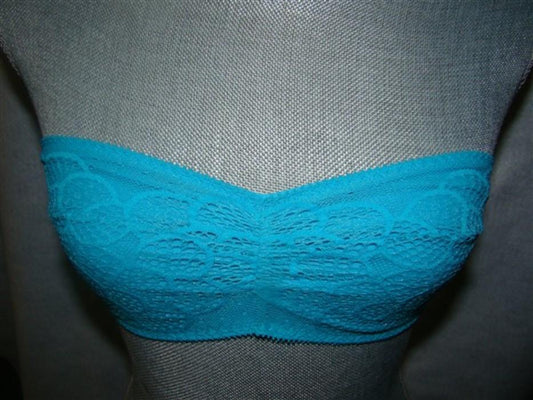 New Calvin Klein CK One MD Cotton Lace Bandeau QF1165 Blue #111163