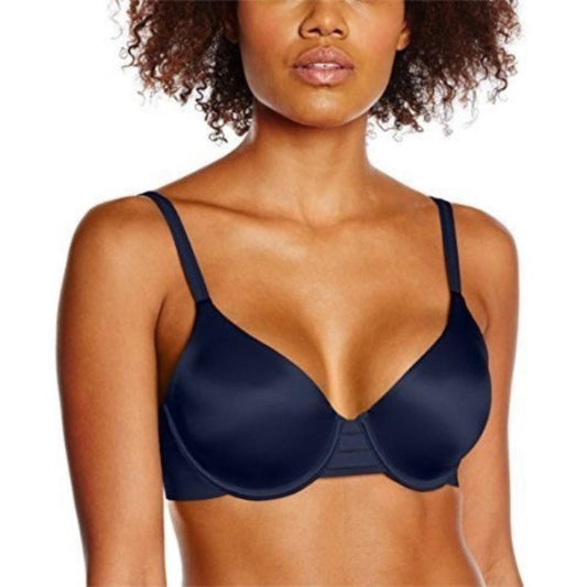 New Maidenform 36DD Smooth Luxe Extra Cover Back Smooth Bra DM7540 Blue #111372