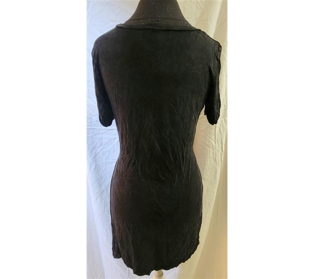 New Honey Punch Anthropologie S Distressed Black Acid Wash Cutout Dress #111687