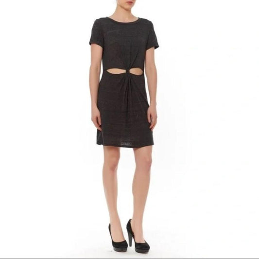 New Honey Punch Anthropologie S Distressed Black Acid Wash Cutout Dress #111687