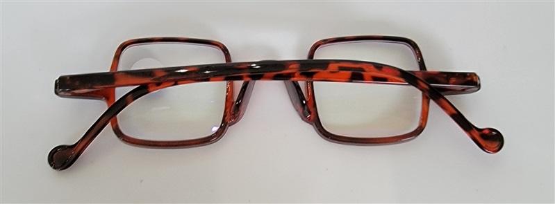 EyeKepper Brown Small Geometric Square 1.5 Blue Light Reading Glasses 113220