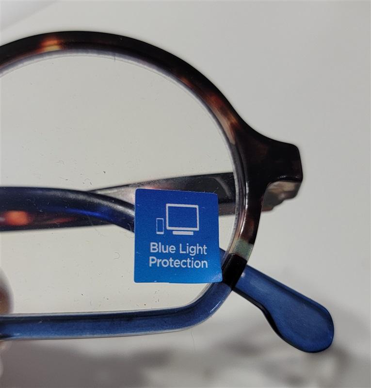 EyeLooker Round Flat Bottom 1.5 Blue Light Tortoise & Blue Reading Glass 113225