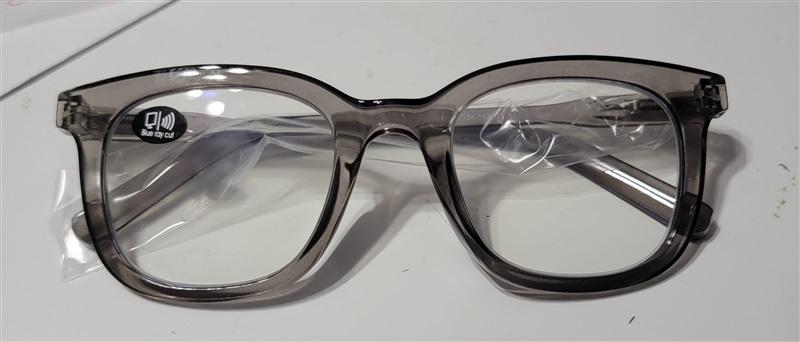 EyeKepper Smoke Grey 1.5 Thick Frame Nerd Anti Blue Light Reading Glasses 113231