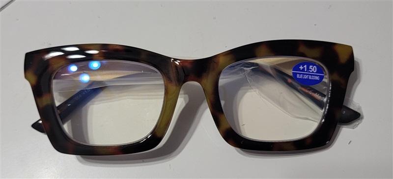 EyeKepper Sheer Tortoise Nerd 1.5 Cat Eye Thick Reading Nerd Glasses 113233