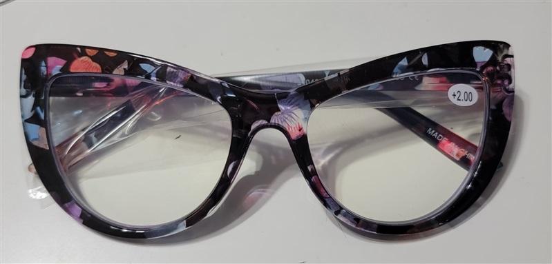 EyeKepper Purple Pink 2.0 Cat Eye Thick Reading Nerd Glasses 113238