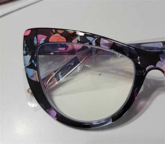 EyeKepper Purple Pink 2.0 Cat Eye Thick Reading Nerd Glasses 113238