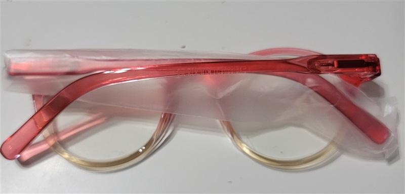 EyeKepper Sheer Red 1.25 Round Frame Anti Blue Light Reading Glasses 113239