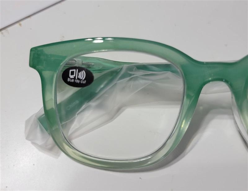 EyeKepper Sheer Green Nerd 1.5 Cat Eye Thick Reading Nerd Glasses 113250