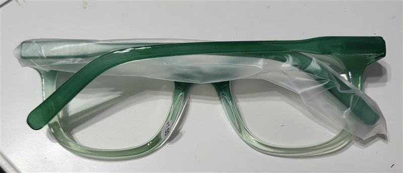 EyeKepper Sheer Green Nerd 1.5 Cat Eye Thick Reading Nerd Glasses 113250