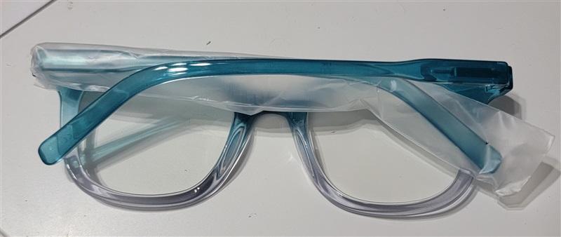 EyeKepper Teal & Clear 1.5 Thick Frame Anti Blue Light Reading Glasses 113252